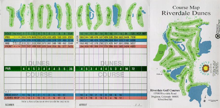 Dunes Scorecard